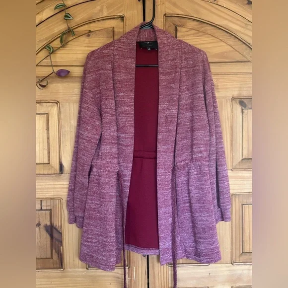 7 FOR ALL MANKIND Raspberry Cardigan - Picture 3 of 7